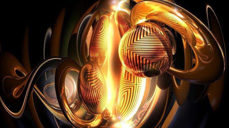 Golden Abstract Shapes — Gold