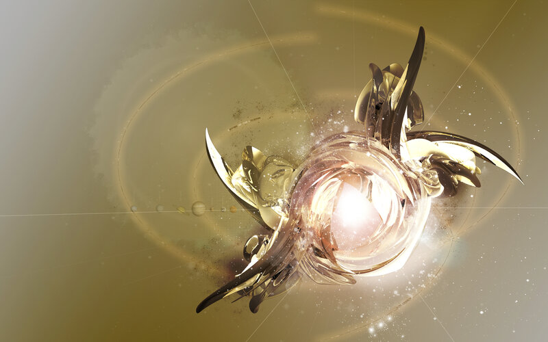 golden abstract sphere
