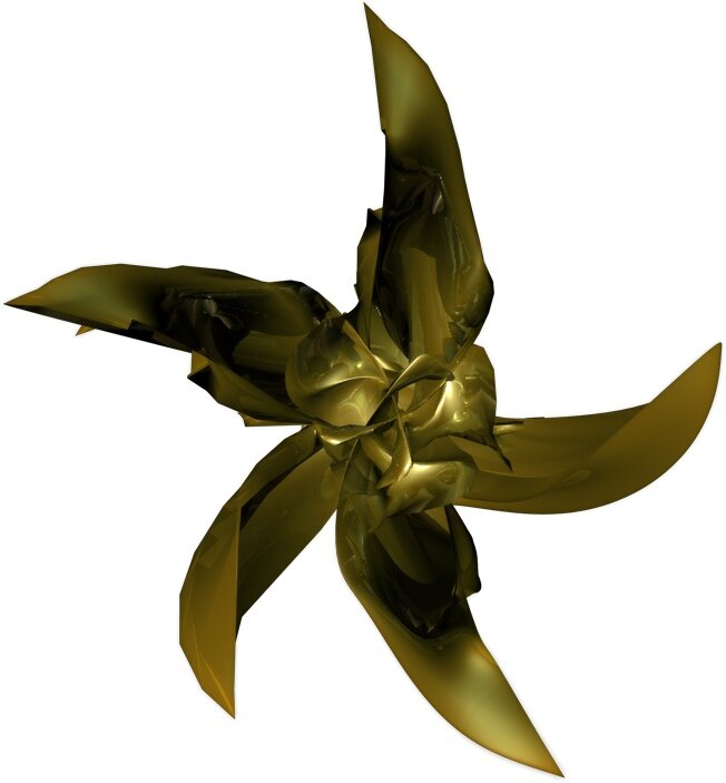 golden abstract star shape