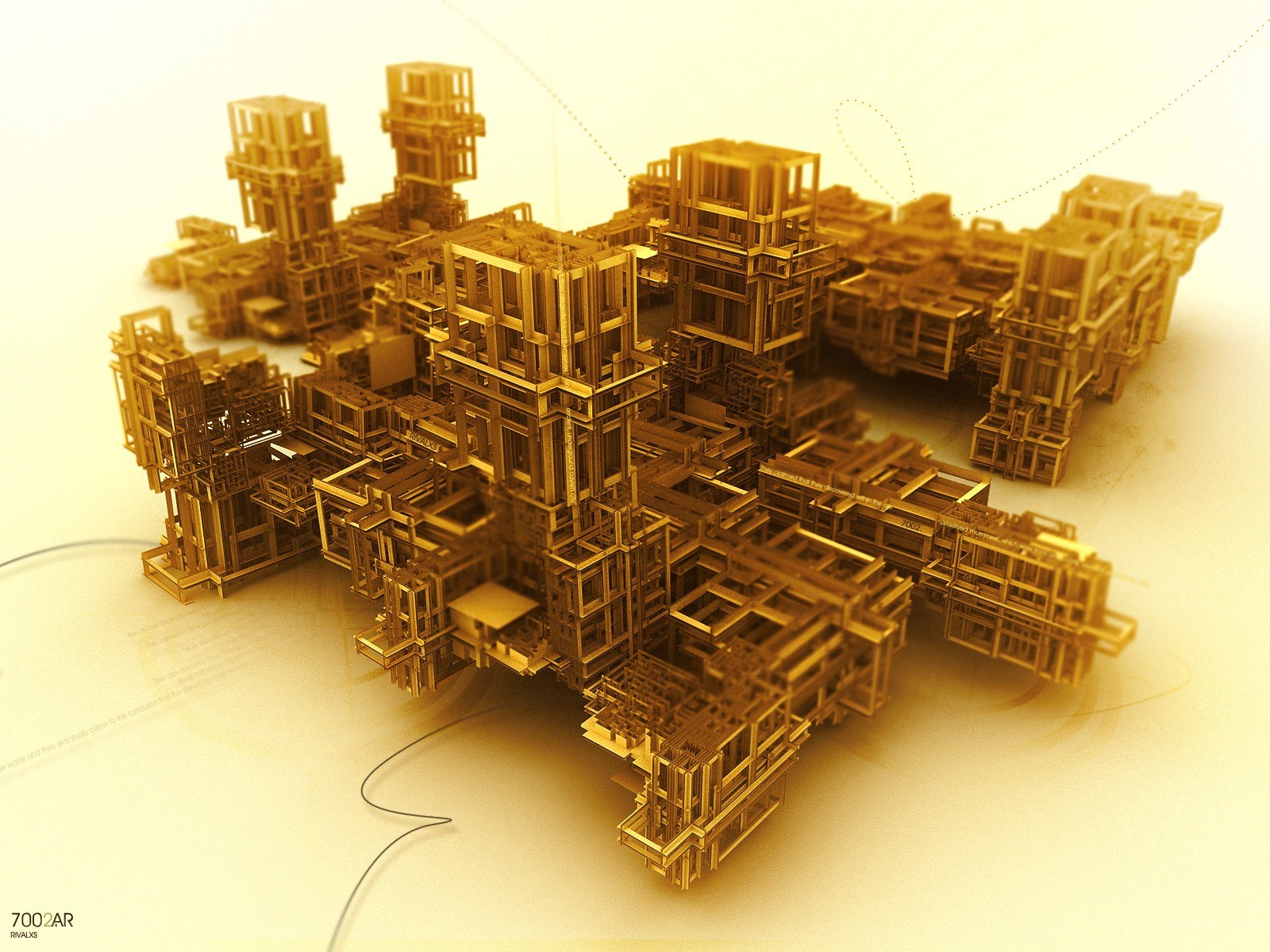 golden abstract structure