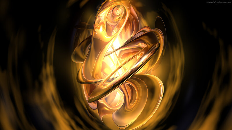 Golden abstract swirl