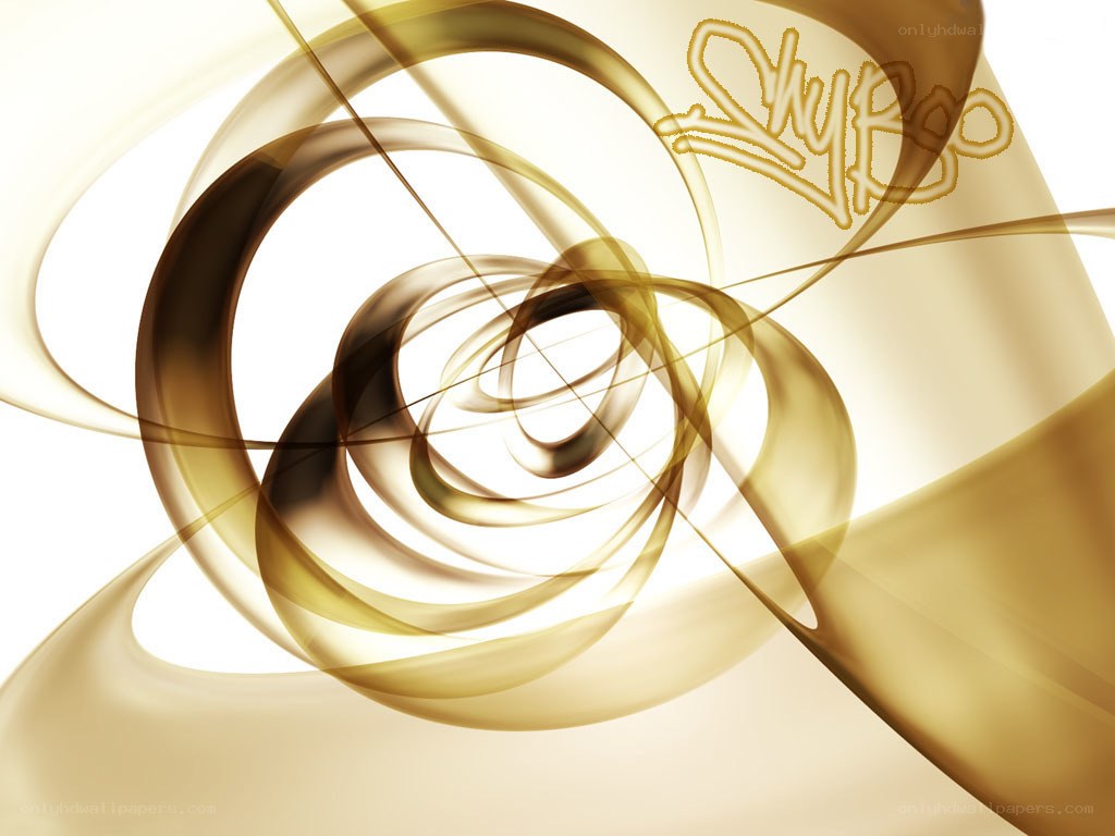 Golden abstract swirl design