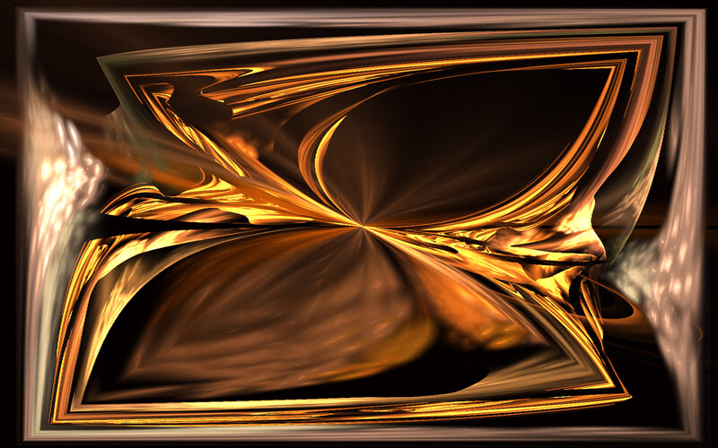 Golden Abstract Swirl — Gold, Dramatic, Frame