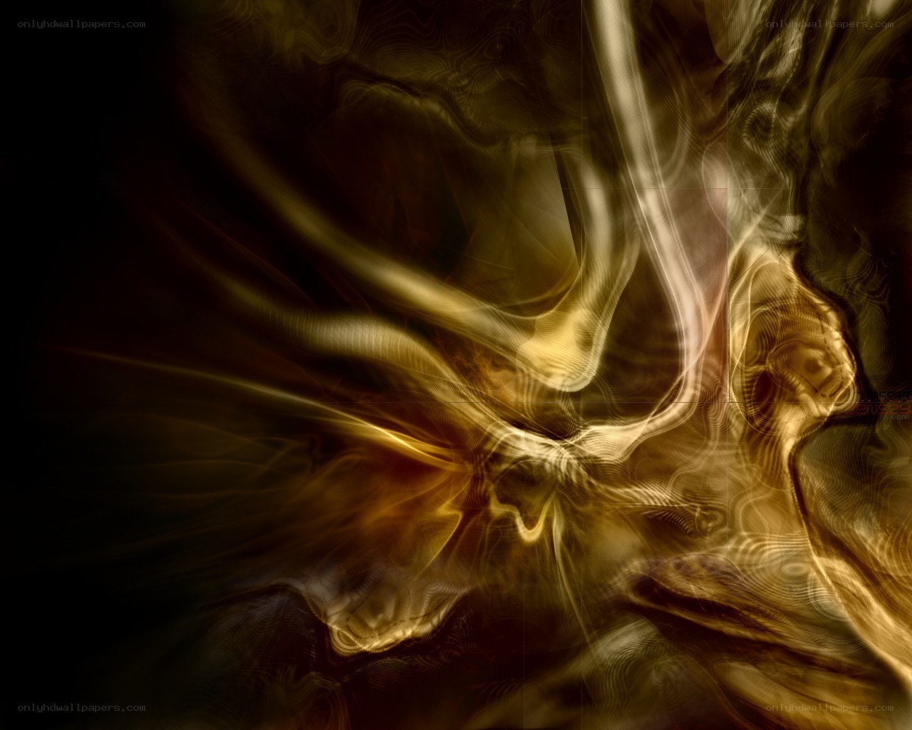 golden abstract swirls