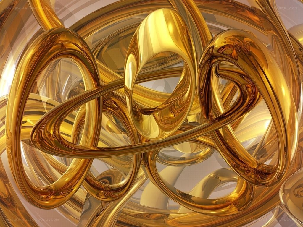 Golden abstract swirls