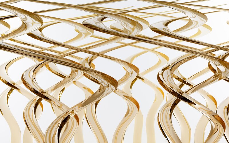 Golden abstract swirls