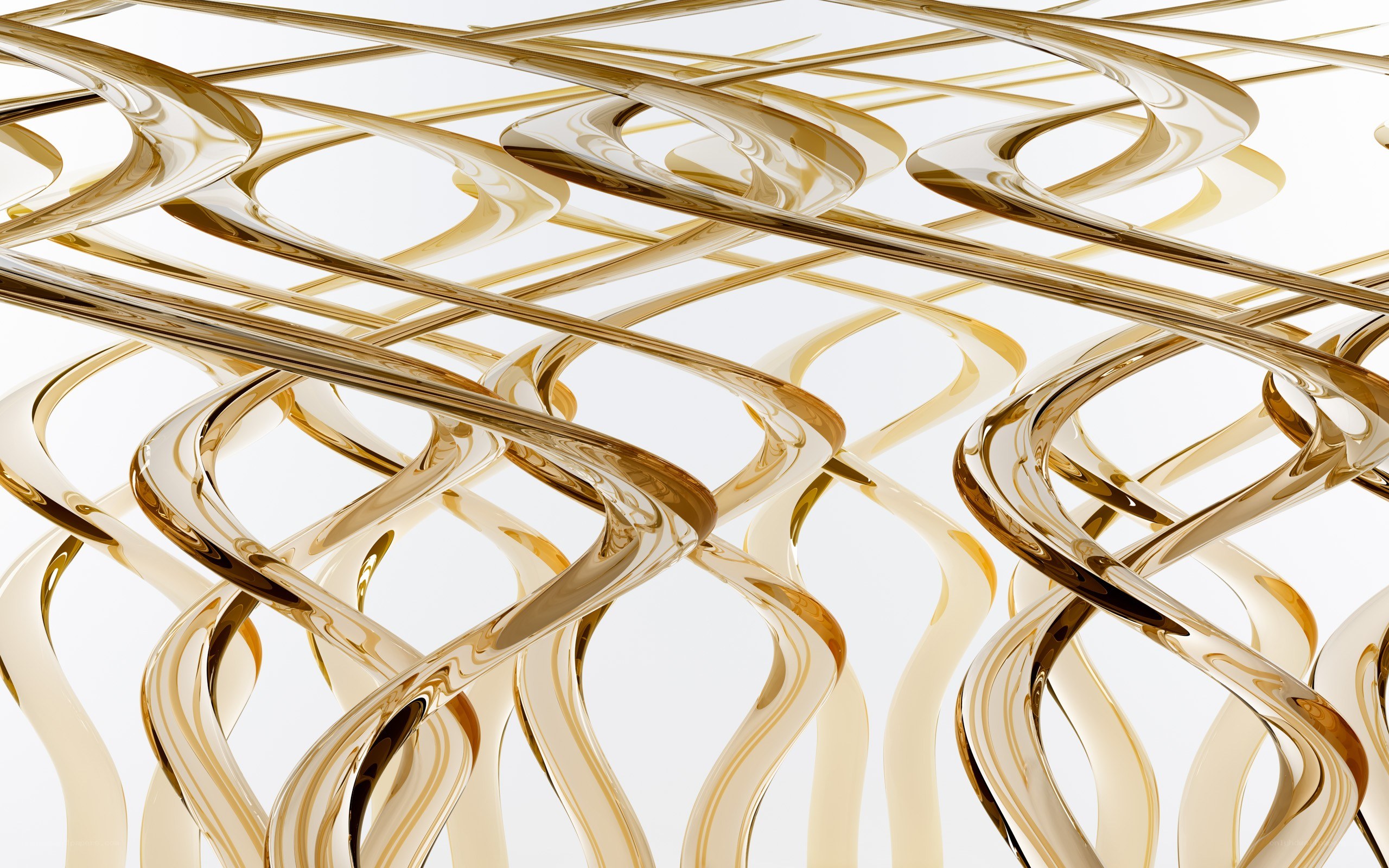 Golden abstract swirls