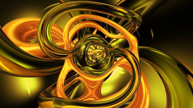 Golden Abstract Swirls — Gold