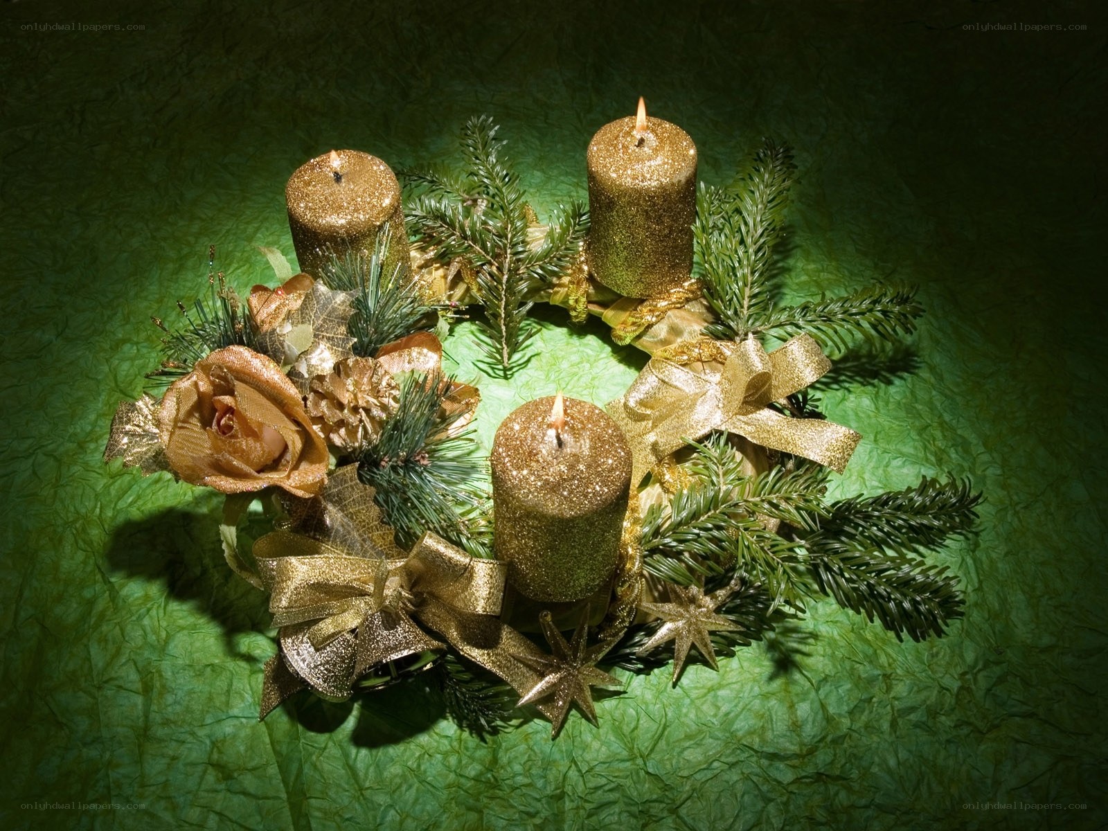 golden advent wreath