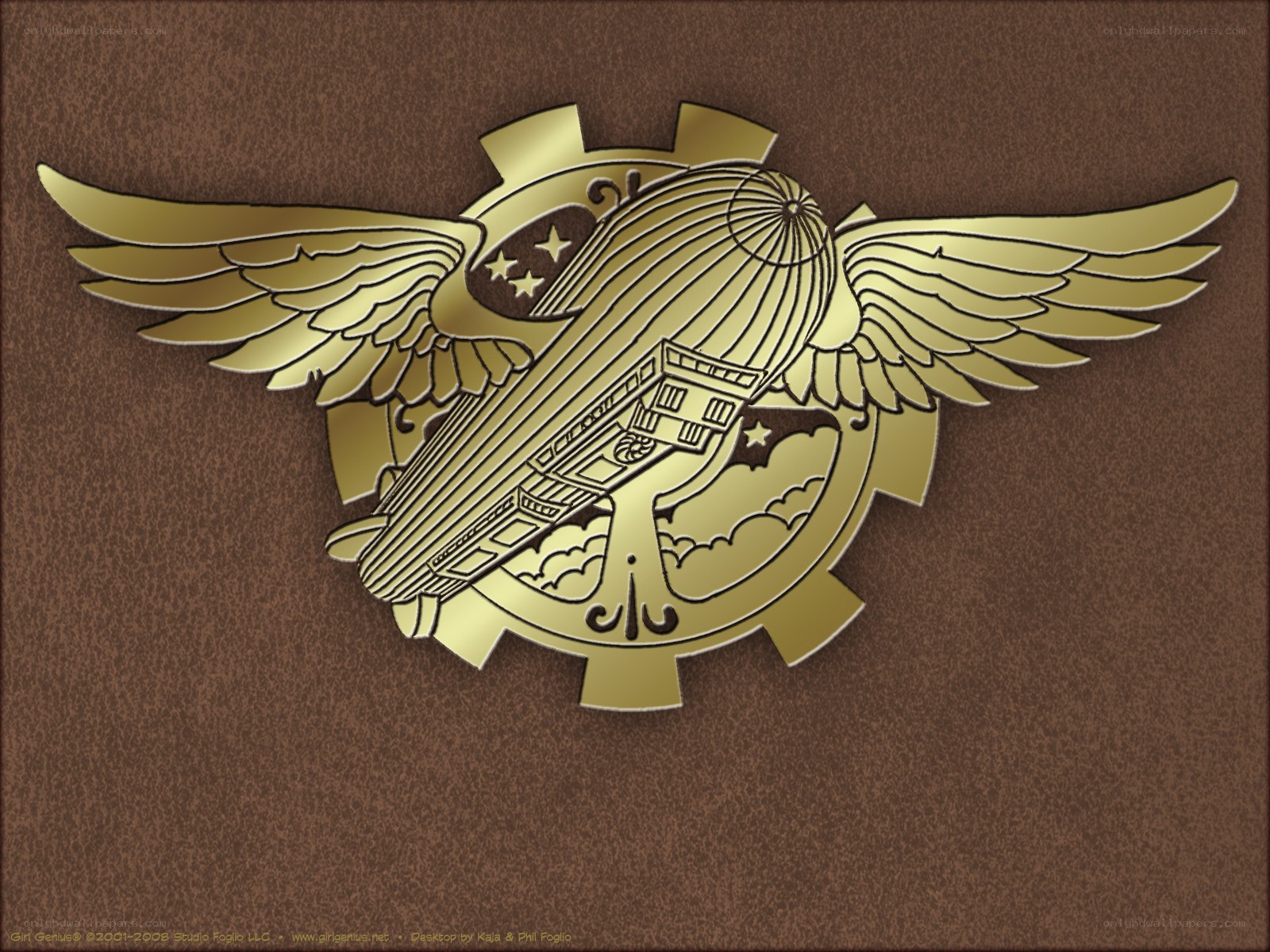 golden airship emblem
