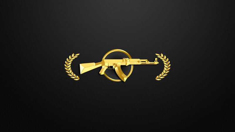 Golden AK-47 Rifle — Black