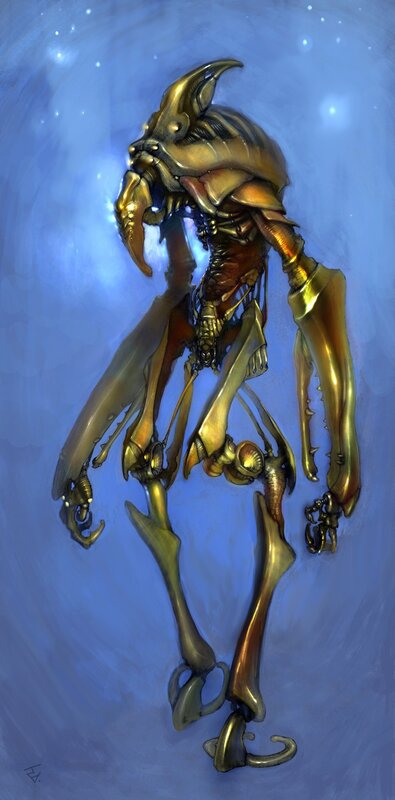 golden alien creature