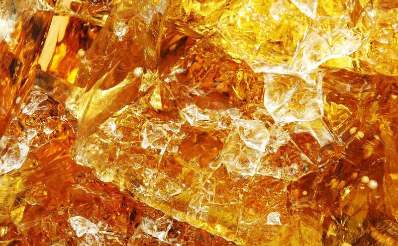 golden amber crystals