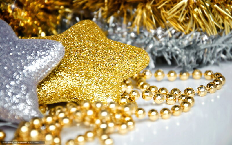Golden and silver holiday stars