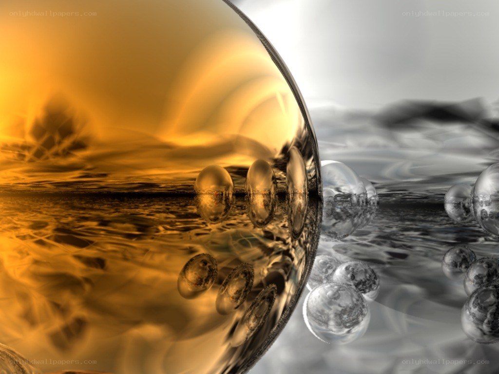 Golden and silver spheres