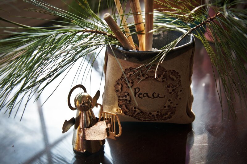 Golden Angel Figurine — Gold, Serene