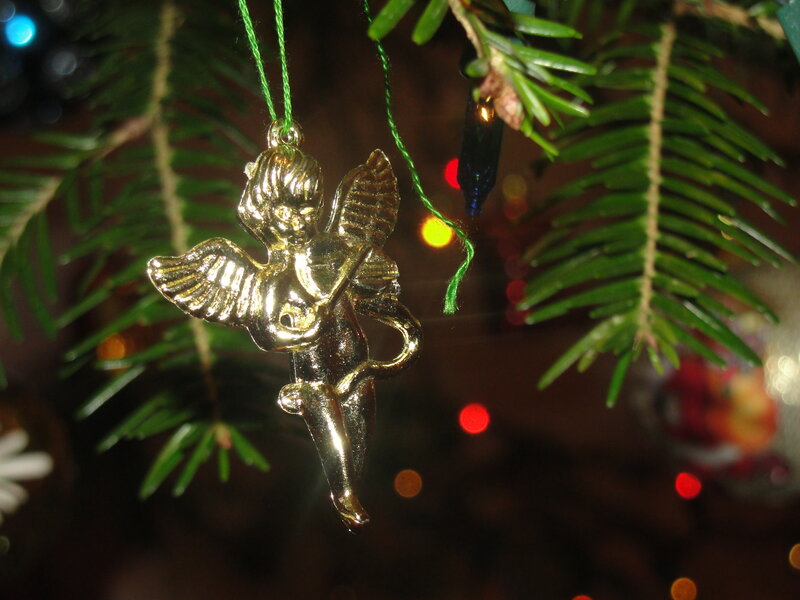 Golden Angel Ornament — Gold