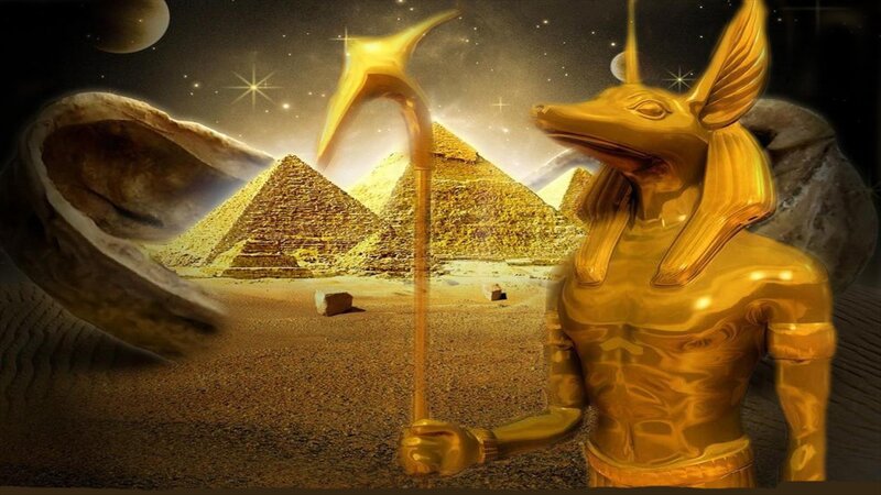 Golden Anubis Statue — Gold, Dramatic