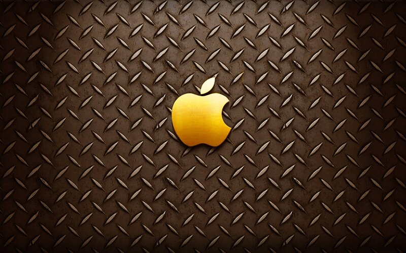 Golden Apple Logo — Gold, Industrial