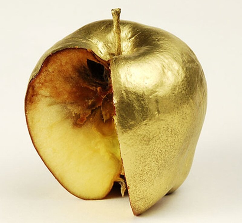 Golden Apple with Bite