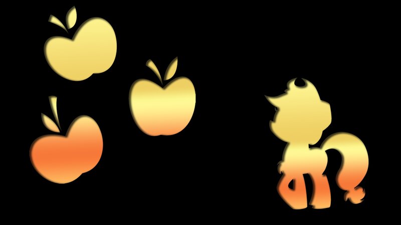 Golden apples and pony silhouette
