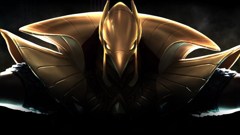 Golden Armored Bird-like Creature