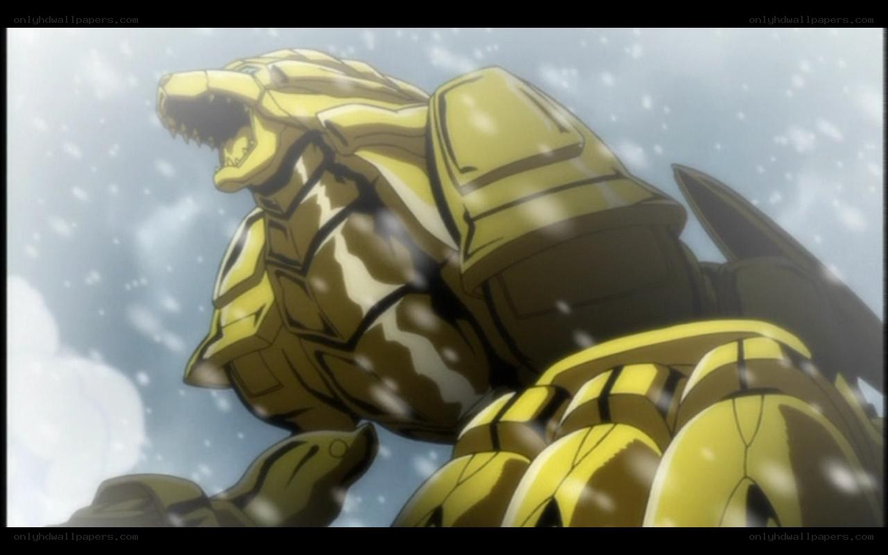 golden armored dinosaur in snow