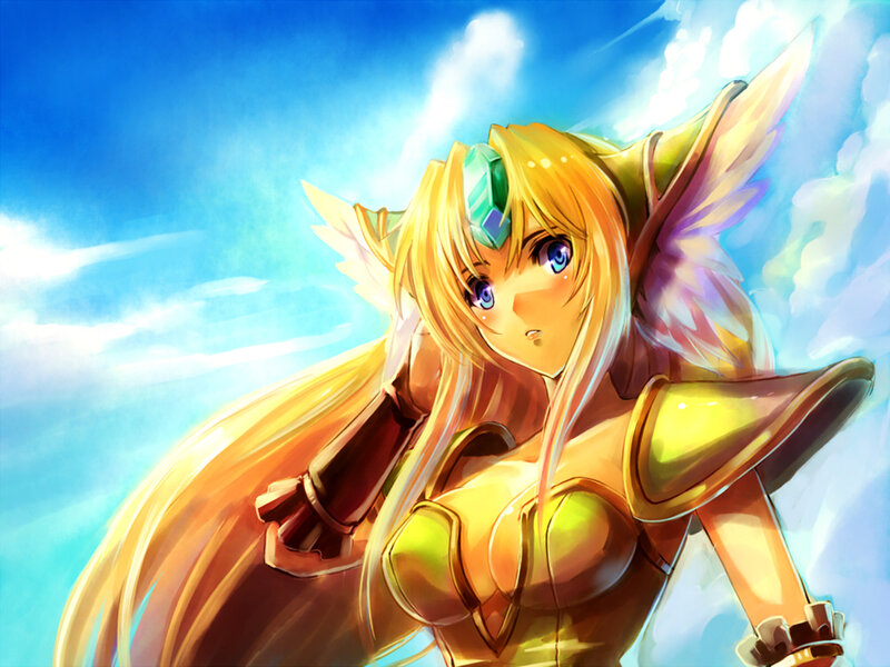 golden armored elf warrior