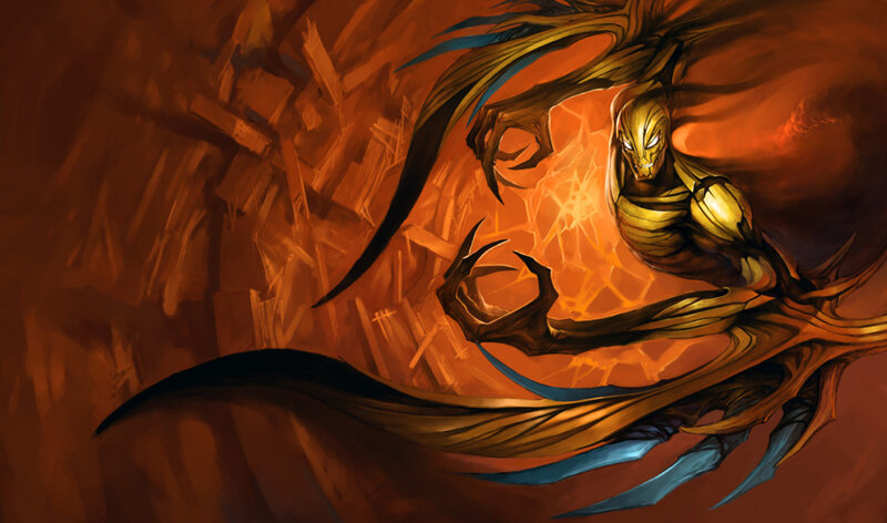 Golden Armored Figure — Orange