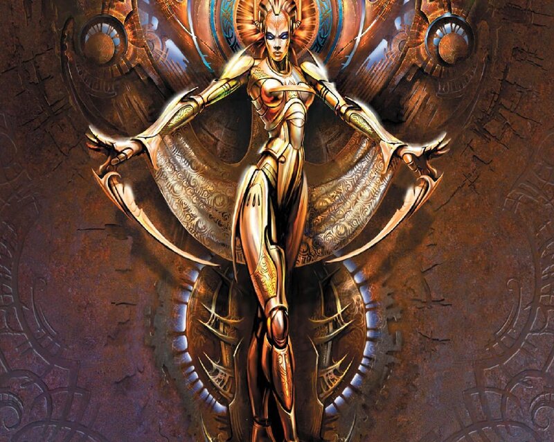 Golden Armored Figure