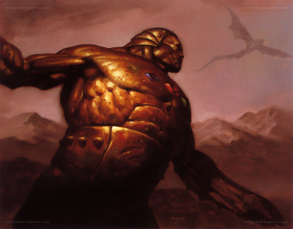 golden armored warrior
