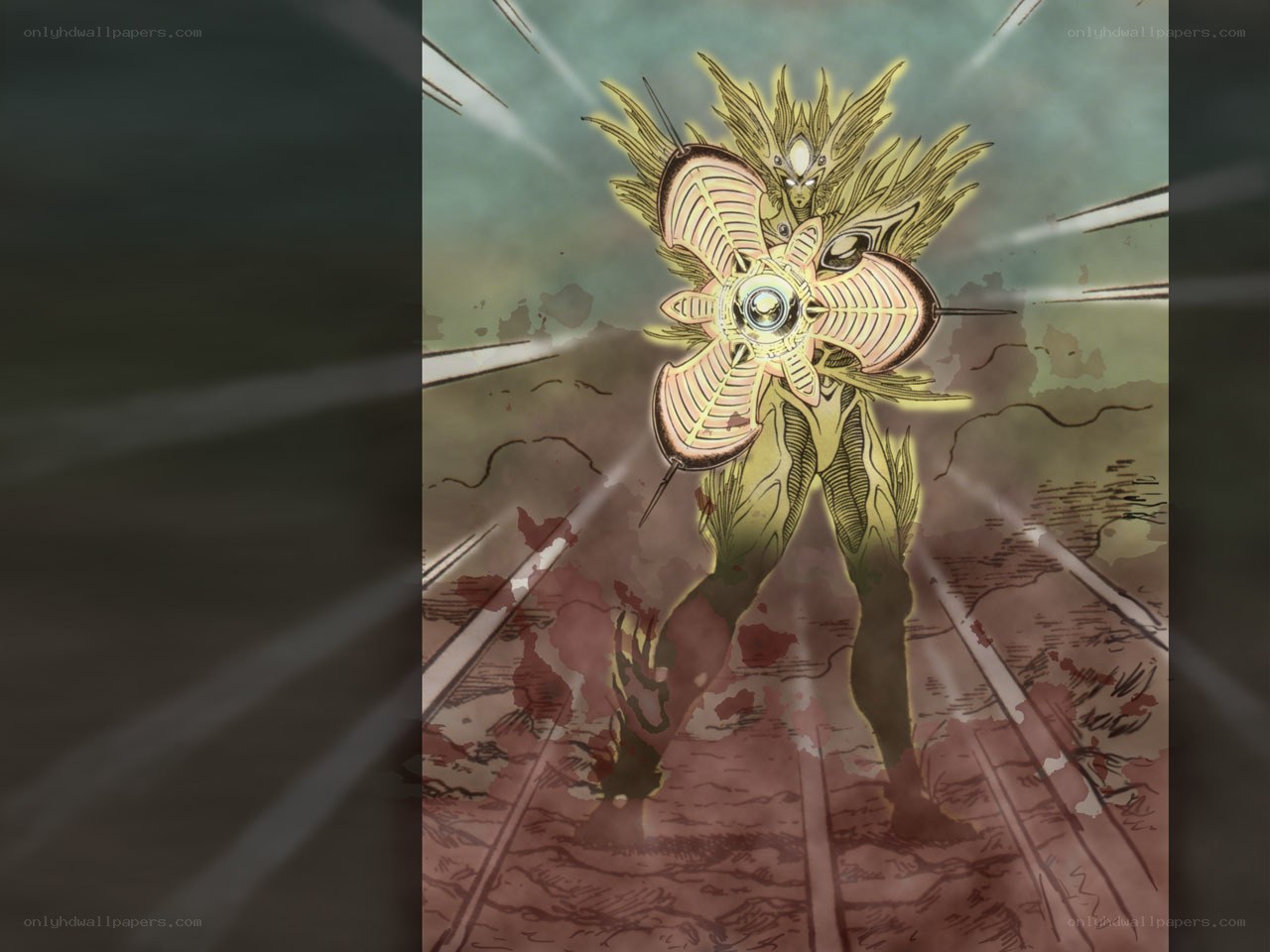 golden armored warrior