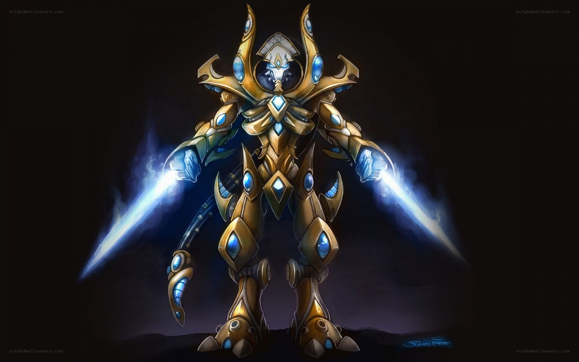 golden armored warrior
