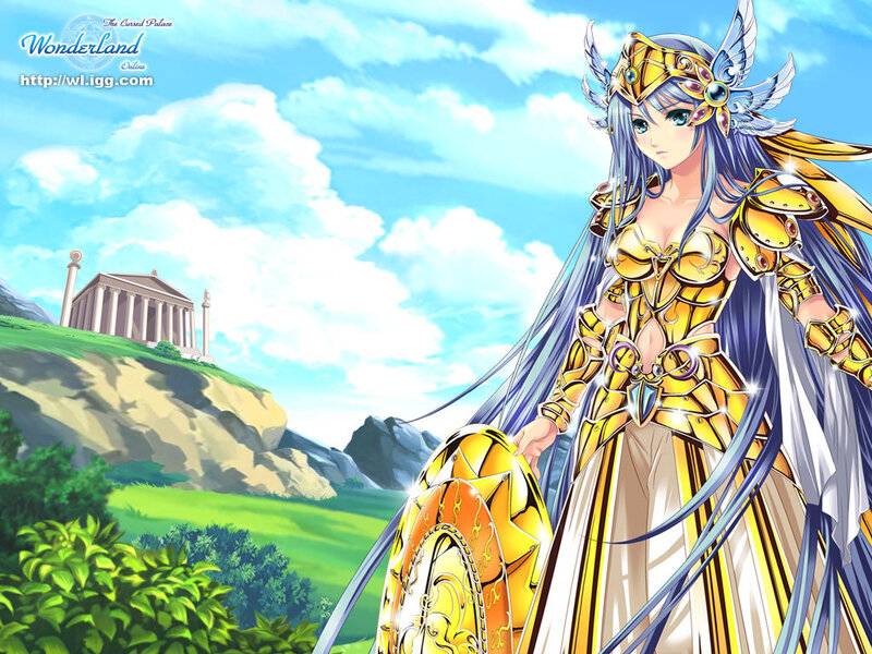 golden armored warrior in wonderland