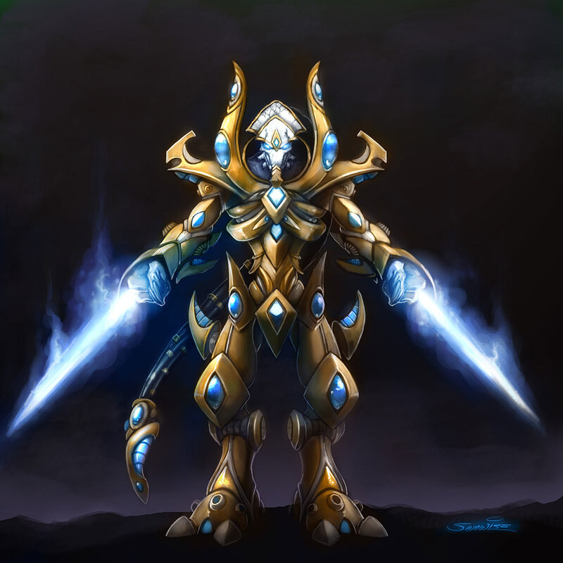 golden armored warrior