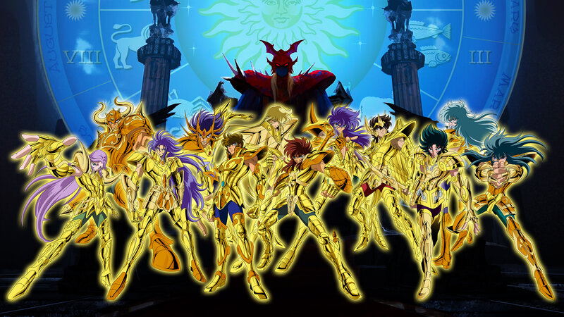 Golden Armored Warriors — Gold, Dramatic, Anime