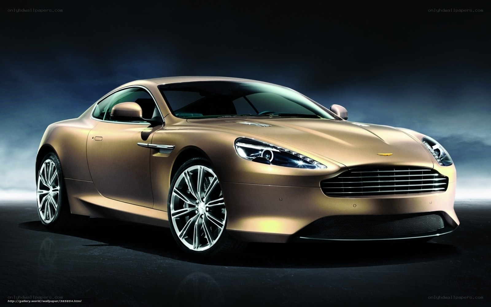 golden aston martin sports car