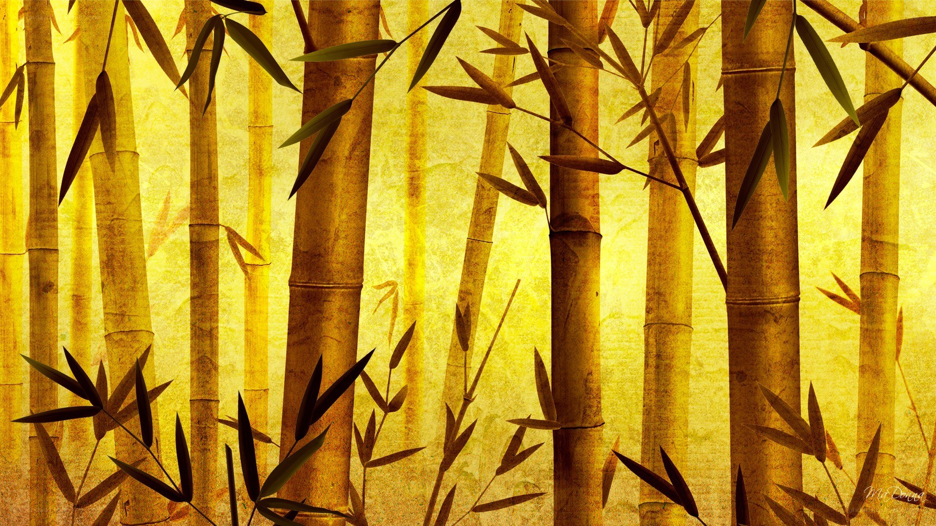 Golden bamboo forest