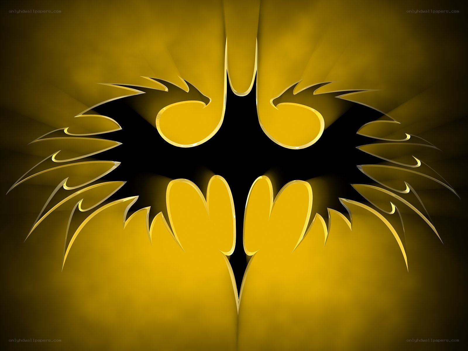 Golden bat symbol design
