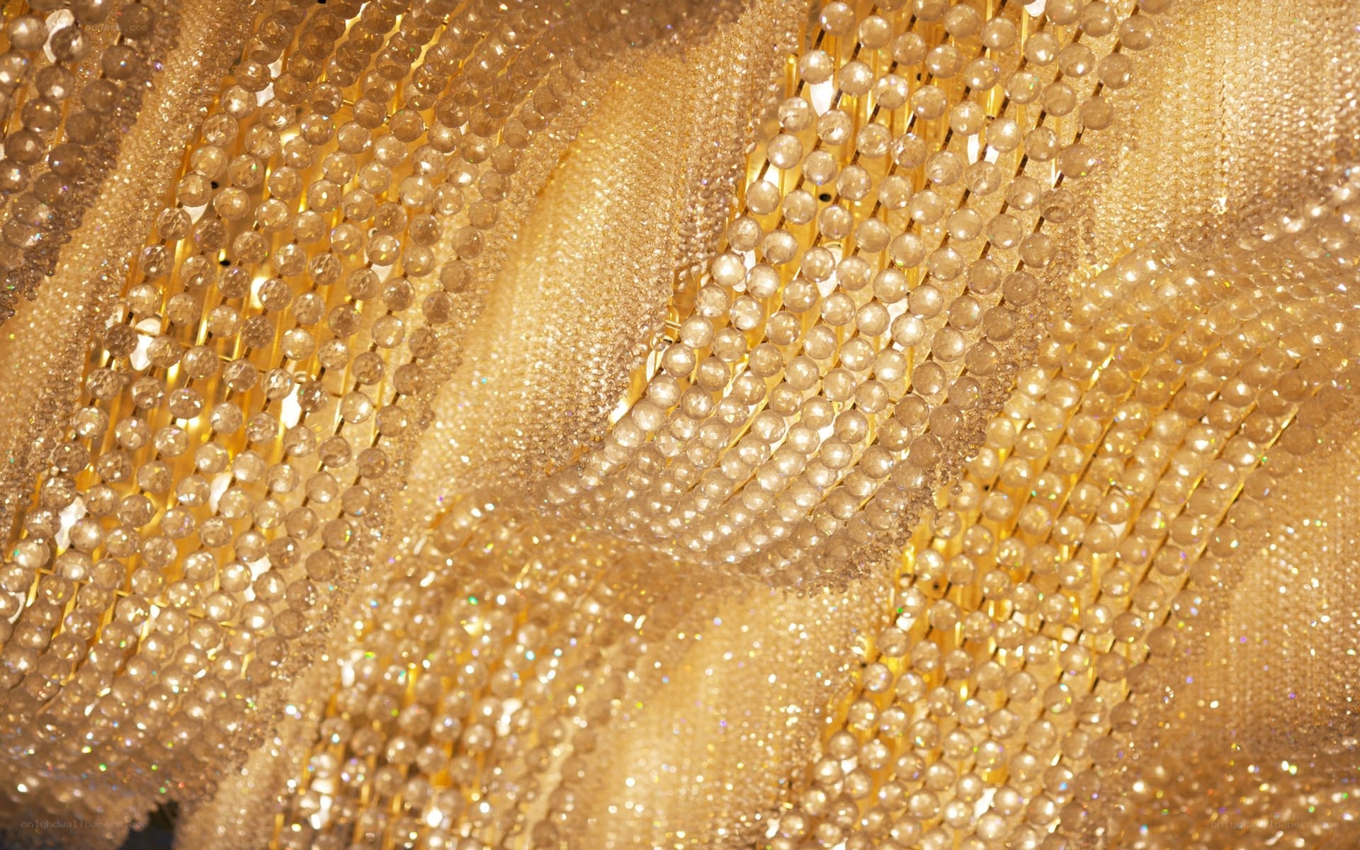 golden beaded chandelier