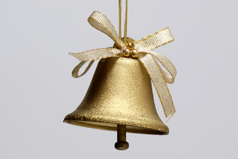 Golden Bell Ornament — Gold