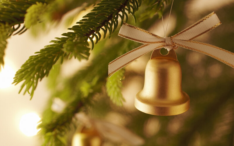 Golden Bell Ornament