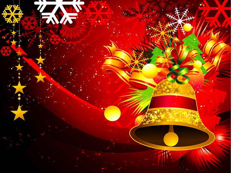 Golden Bell with Ornaments