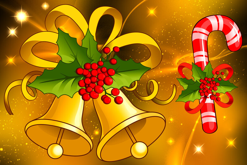 Golden Bells and Candy Cane