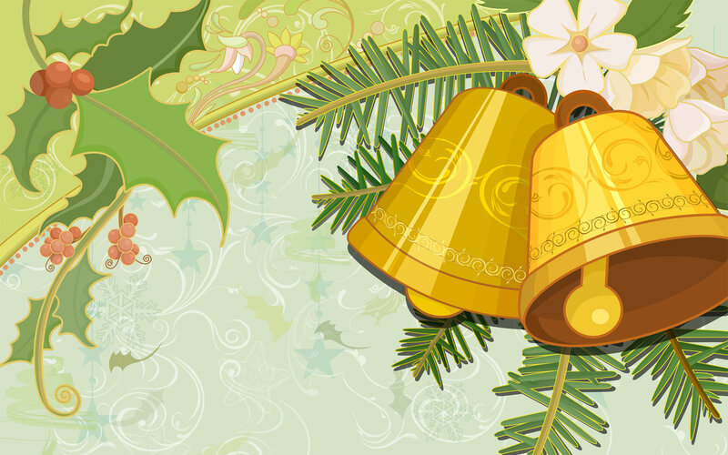 Golden Bells and Holly