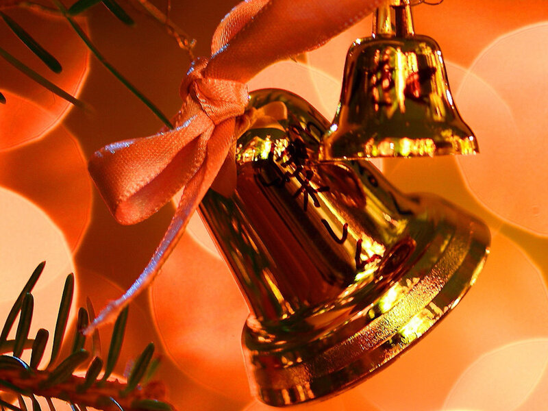 Golden Bells Ornament — Gold
