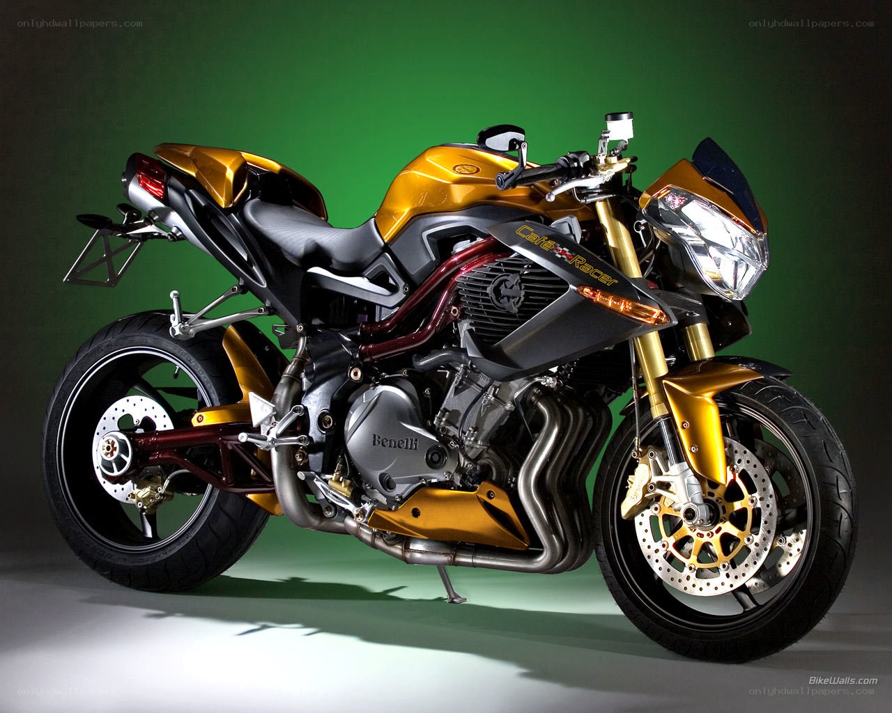 Golden Benelli Cafe Racer