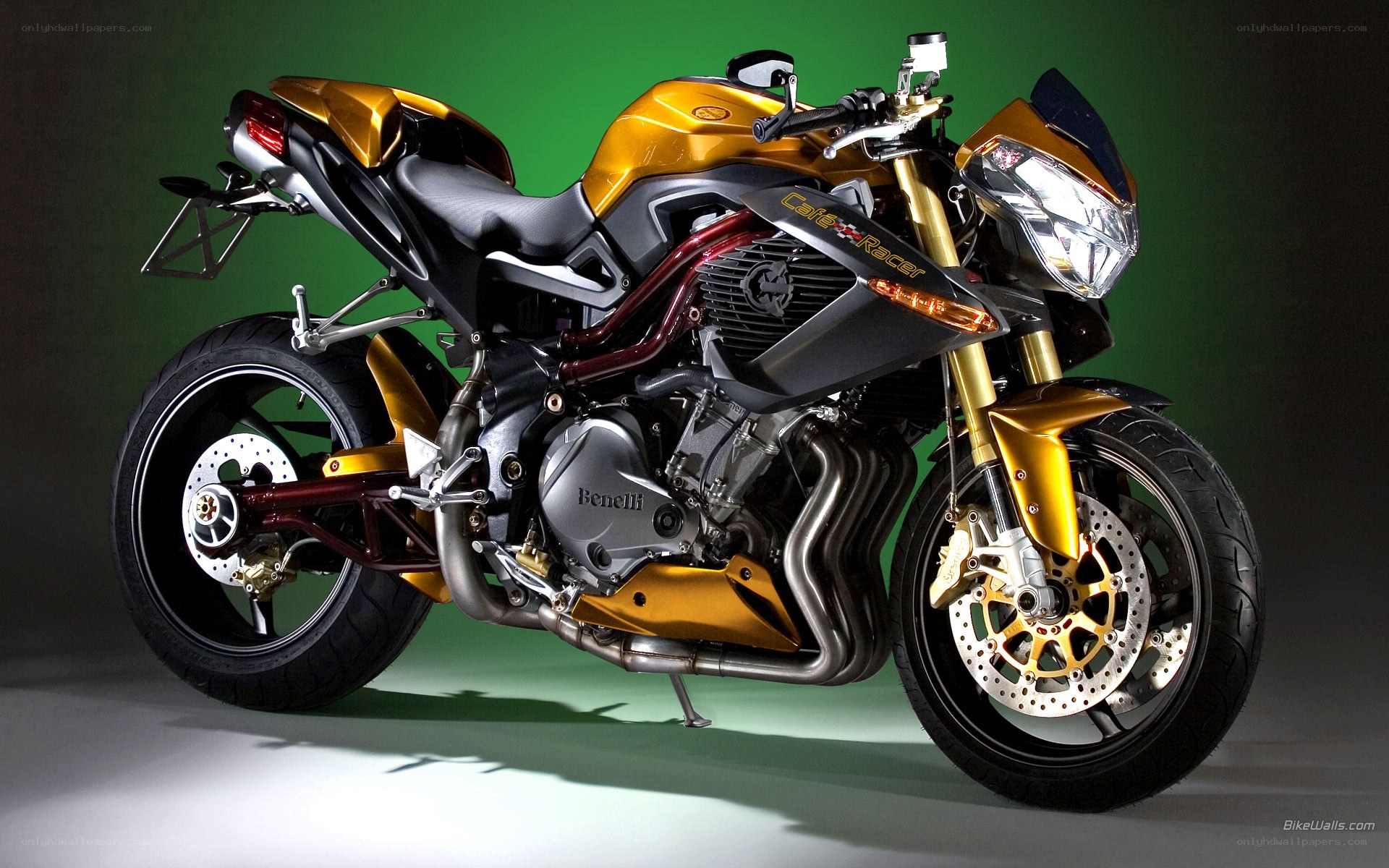 Golden Benelli Cafe Racer