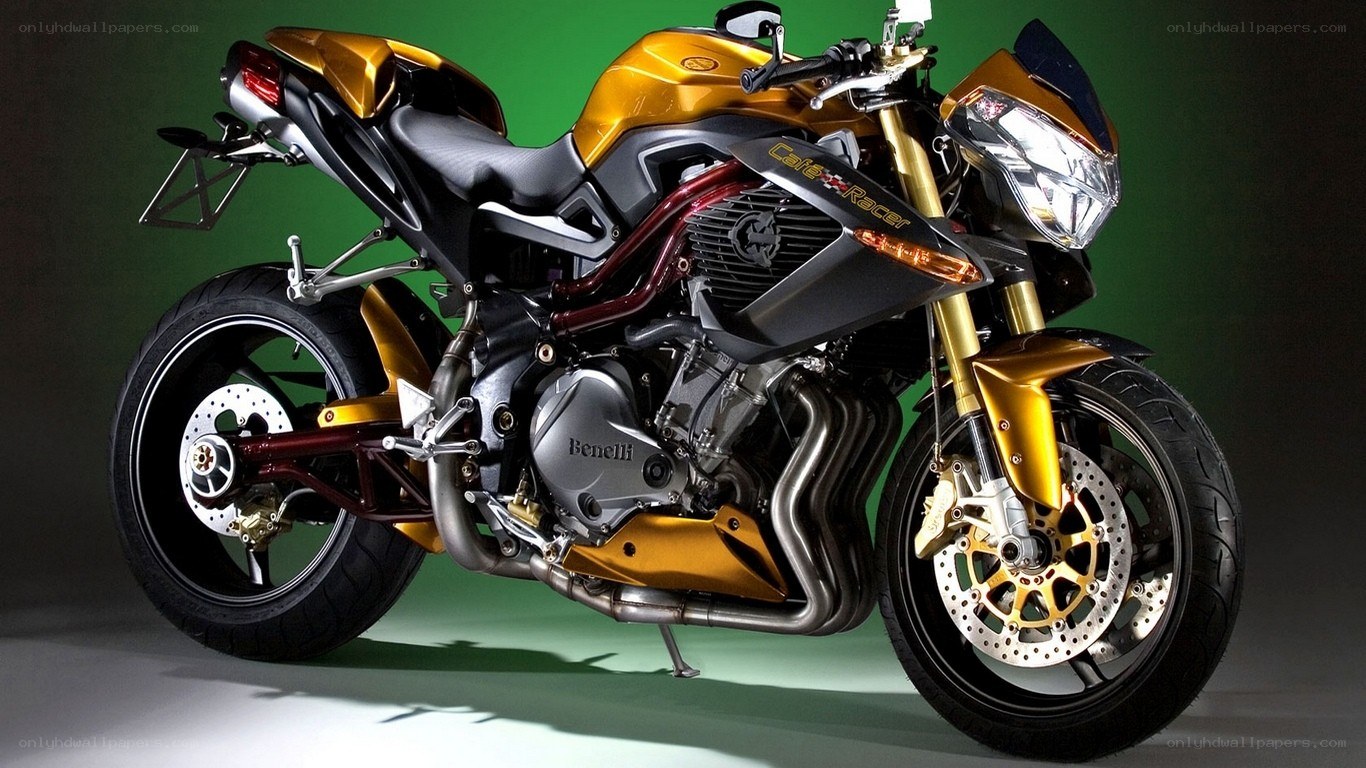 golden benelli cafe racer
