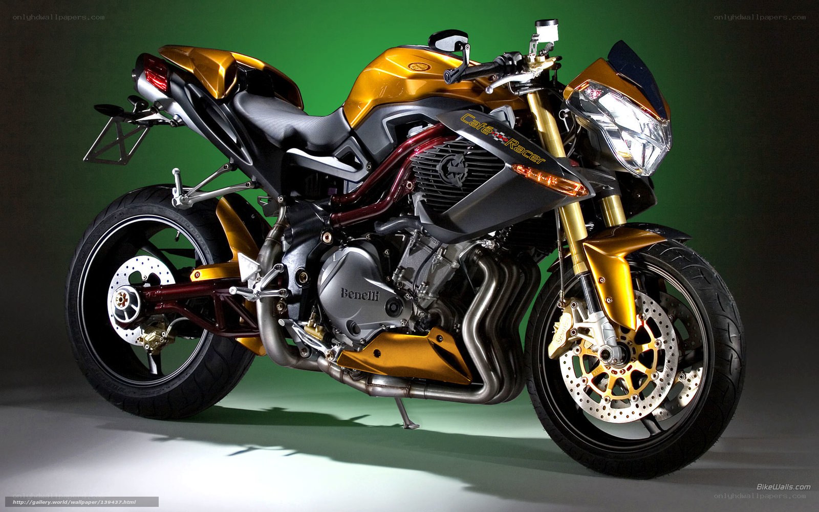 Golden Benelli Cafe Racer